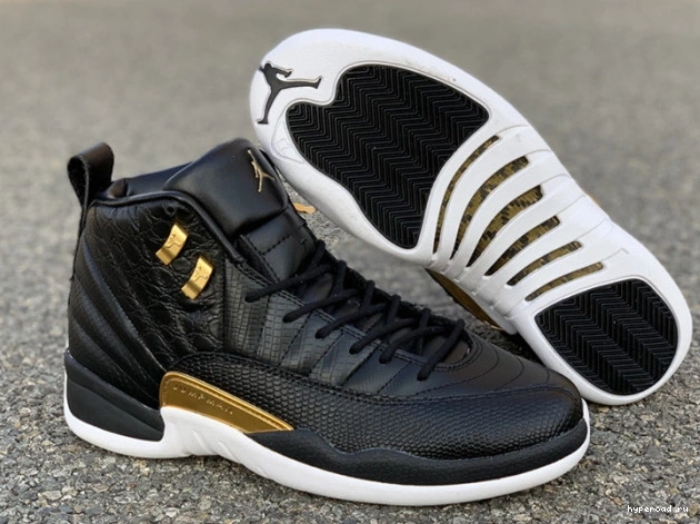 Gold-White AO6068-007 12 Air Jordan Metallic Retro 'Reptile' Black 0918